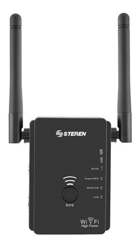 Imagen 1 de 3 de Access point, Repetidor, Router Steren COM-8200 negro 100V/240V