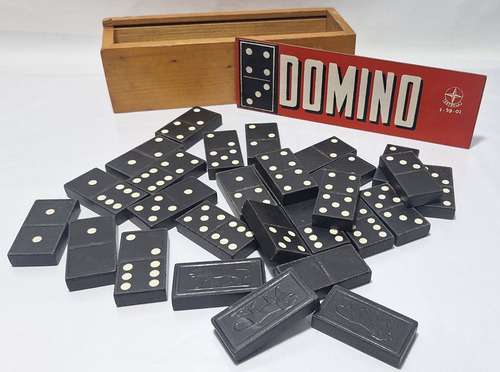 Antigo Jogo De Dominó Estrela Madeira Ano 1968 Completo (Usado)