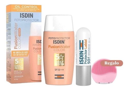 Pack Isdin Portección Solar Completa Rostro Y Labios C/color