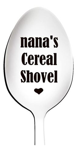 Nana's - Cuchara De Cereales Grabada De Acero Inoxidable Div