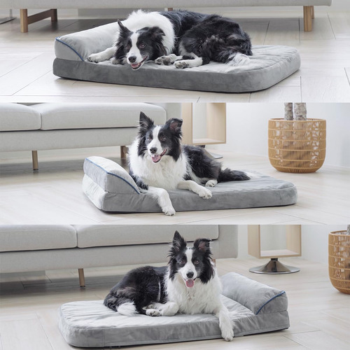 Cama Para Perros Grande Lavable Memory Foam 100x60 Cm