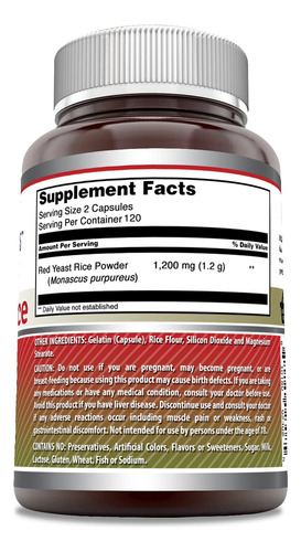 Amazing Formulas Red Yeast Rice 600 Mg 240 Capsules