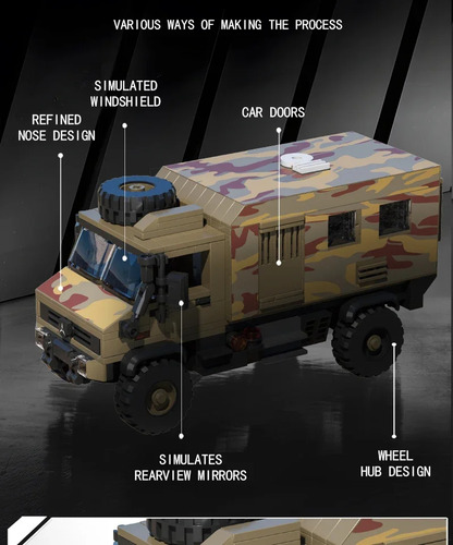 C Modelo De Vehículo Especial De Camuflaje Con Bloques De