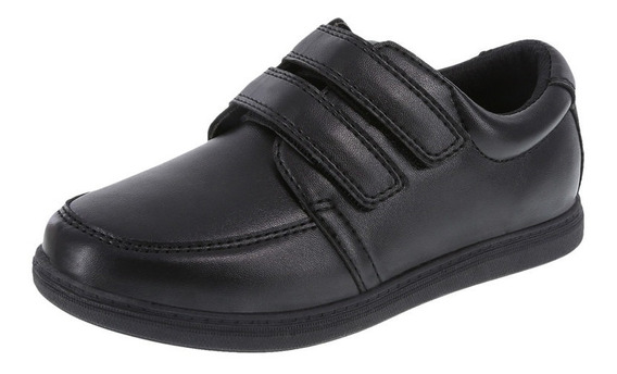 Zapatos Negros Para Niños Cuero Negro de Invierno Redondo Cerrado Velcro Zapatos Lindos Zapatos Zapatos para niño Mocasines y sin cordones Zapatos Para Niños Pequeños ZAPATO TRANSPIRABLE ZAPATOS DE NIÑO 