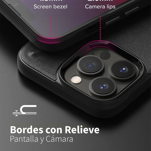 Imagen 5 de 8 de Funda Para iPhone 13 Pro Max Ringke Onyx Reforzada Negra