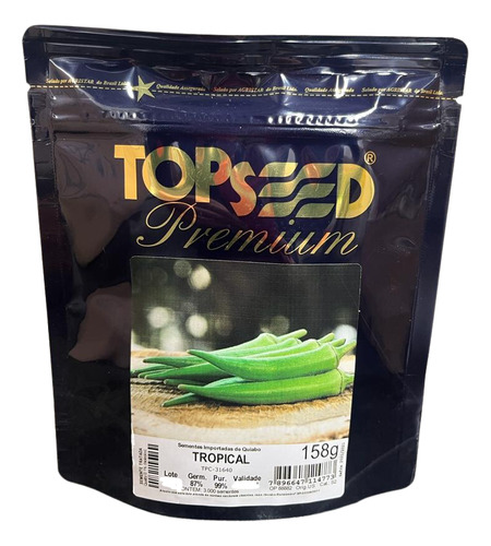 3.000 Sementes De Quiabo Precoce Tropical Topseed Premium