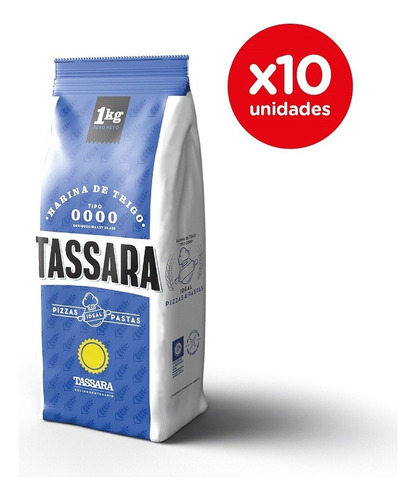 Harina De Trigo 0000 Pack 10 X 1 Kg. Tassara