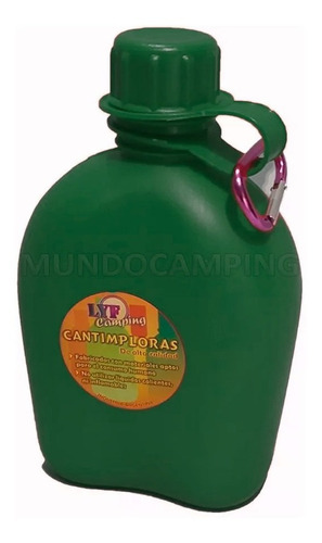 Cantimplora 1 Litro Ideal Camping Escolar Con Mosqueton