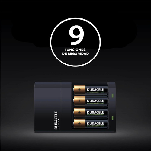 4 Cargadores Duracell C/4 Pilas Recargables Aa De 2500mah Cu