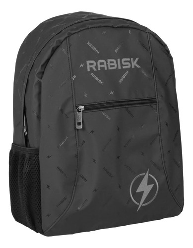 Mochila Emborrachada Basics Rabisk Impermeável Zíper Cor Preto