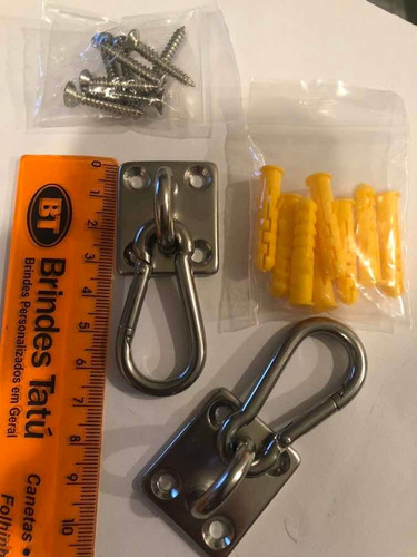 Kit 2 Ganchos Suporte Teto Planta Parede Inox
