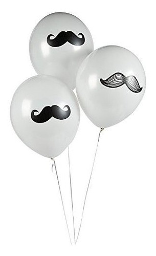 Fun Express Bigote Globos De Látex Favores De Fiesta - 12 Pi