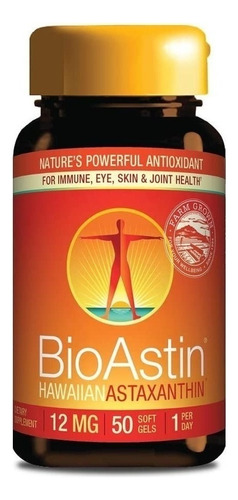 Bioastin Hawaiian Astaxanthin 12 Mg 50 Unidades