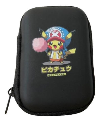 Estuche Pikachu Tony Chopper Negro Para 50 Cartas Pokemon