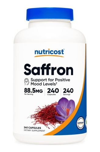 Original Nutricost Extracto Azafrán Saffron 88.5 Mg 240 Cap