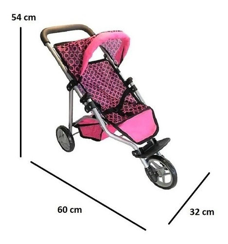 Coche Muñeca 9326c Plegable Mrs Toys-fucsia Bestoys