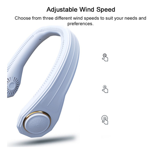 . Ventilador De Cuello Portátil, Recargable Por Usb, Sin