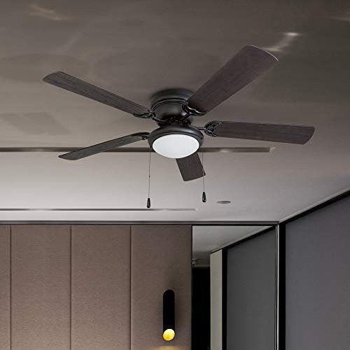 Ventilador De Techo West Hill Portage Bay Hugger 52 Negro Ma