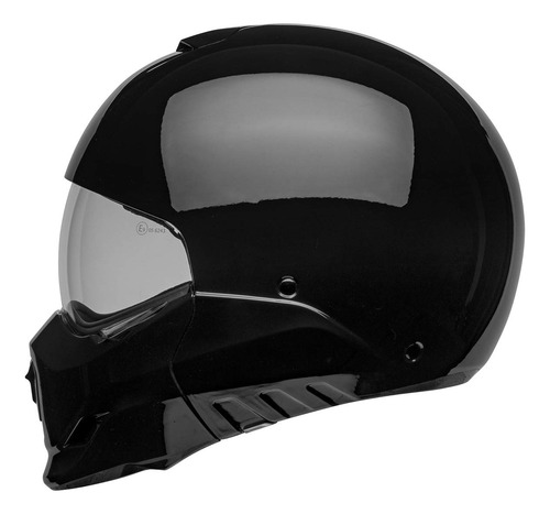 Casco Bell Broozer Negro De Cara Completa Y Cara Abierta, Gr