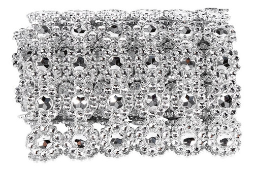 Cinta Brillante De Urdimbre Malla Diamante De 90 Cm De Largo