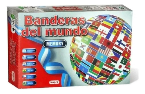 Juego De Mesa Banderas Del Mundo Memory Nupro