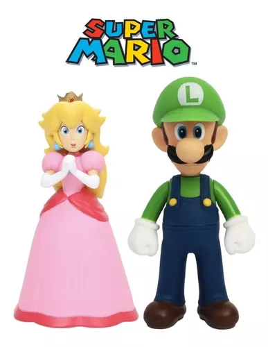 Kit 2 Figuras Pvc 12cm Mario E Luigi - Super Mario Bros