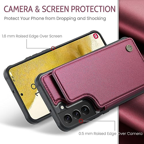 Funda Cartera Para Galaxy S20 Fe 5g Wine Rojo Piel Sintet -2