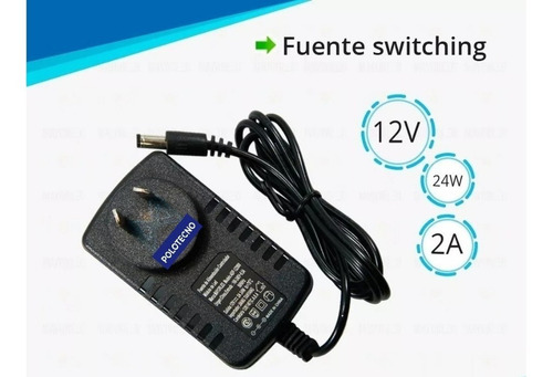 Imagen 2 de 5 de Fuente Switching 12v 2a Tiraled 5050 Cctv Camara
