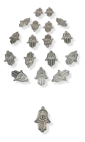 Dijes De Pulsera, Mano Hamsa X 200gr Dos Modelos A Elección Color Níquel