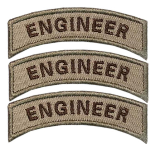 Usengineer Parche Para Chalecos, Mxtcw-003, 3 Parches, Engin Color Café