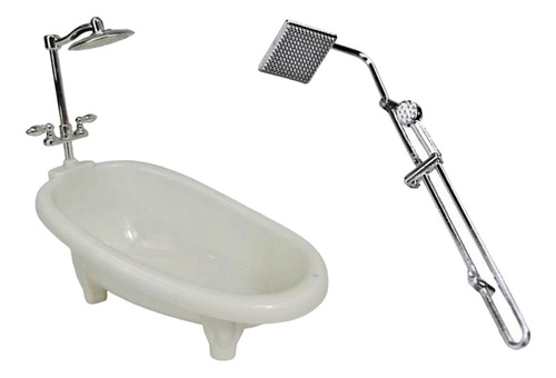 Accesorio De Ducha De Baño Para Casa De Muñecas A Escala