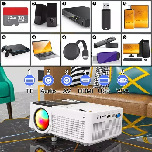 Tmy Proyector Wifi 5g Con Bluetooth 5.1 Pt-06 9500 Lumens