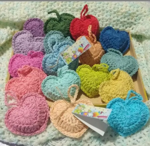 20 Souvenirs Corazones A Tejidos A Crochet...super Oferta