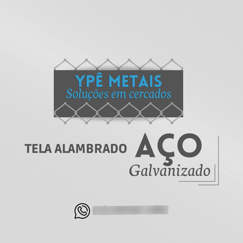 Tela Alambrado Aço Galvanizado Fio 14 X 3 X 1,5m Rolo 20m