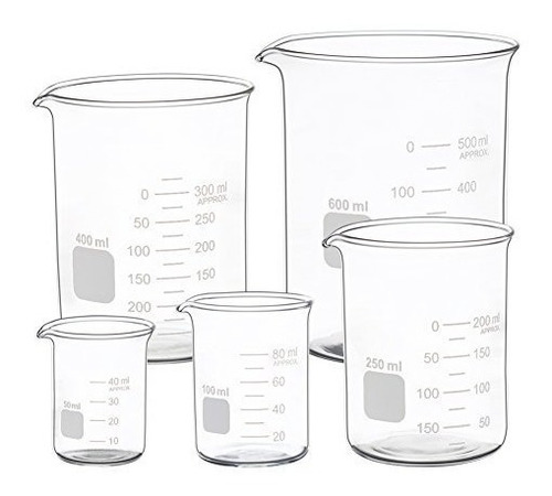 Vaso De Precipitado Vidrio Beaker Forma Baja De 50 Ml