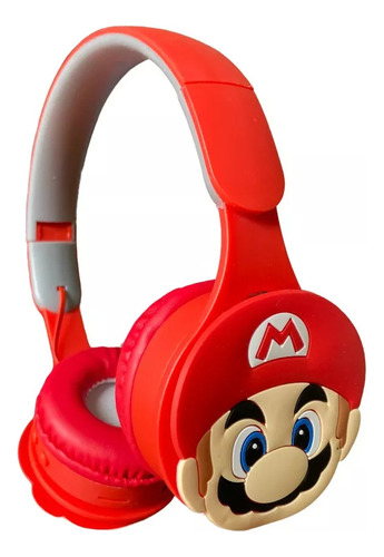 Audifonos Inalambricos Super Mario Bros Bluetooth Inalambric Color Rojo Color de la luz Rojo