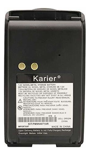 Batería De Radio Bidireccional Ni-mh Karier 1800mah Con Clip