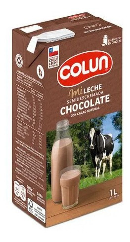 Leche Colun Chocolate Semi Descremada 1lt (3 Unidad)-super