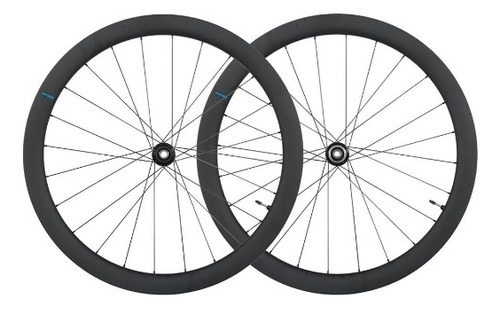 Roda Aro 700c Shimano Carbono 105 C32 Tubeless 24f 100/142mm Cor Preto