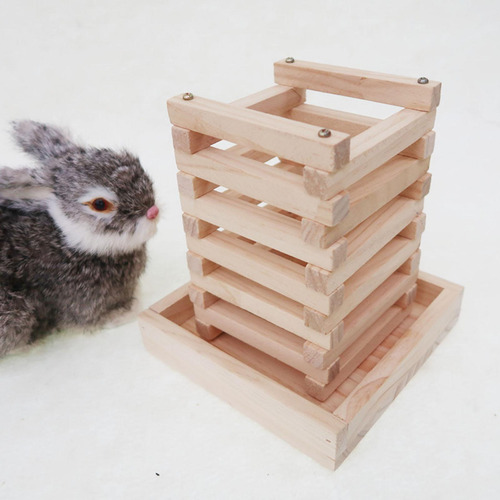 Alimentador De De Conejo De Madera, Contenedor De Plegable
