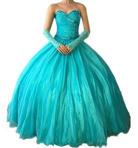 Vestido Fiesta 15 Años + Menaje Decorativo Temática Princesa | Envío gratis