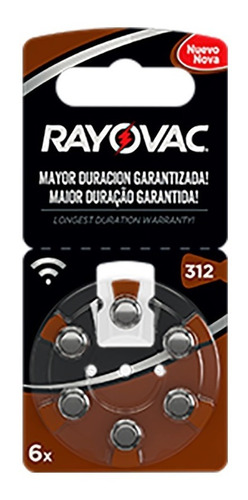 Pack 6 Pilas Auditivas Rayovac Tamaño 312 Mayorista Oficial