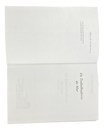 Os Trabalhadores do Mar: + marcador de páginas, de Hugo, Victor. Editorial Editora Garnier, capa mole em português, 2009
