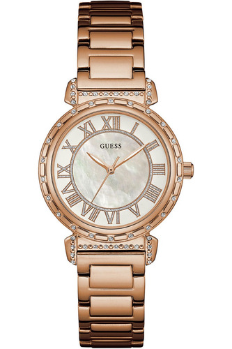 Reloj Guess Para Mujer W0831l2 Tono Dorado En Acero