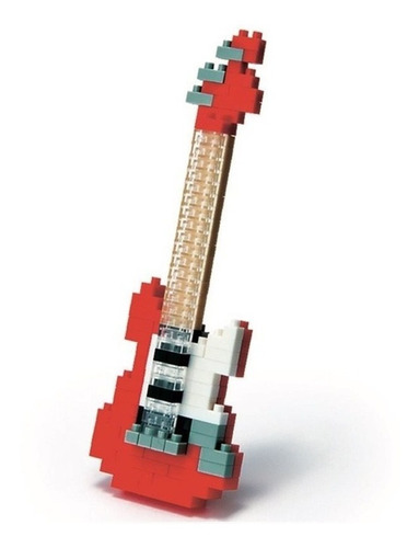 Guitarra Eléctrica Roja - Microbloques Nanoblock 