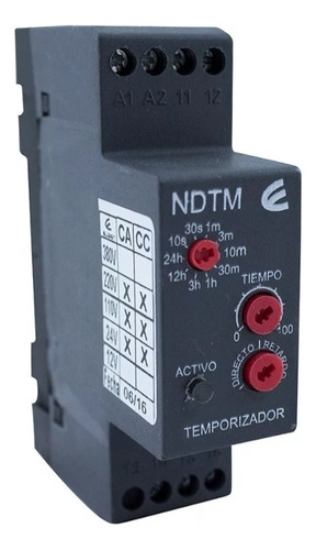 Temporizador Digital Multiescala Tension 24-220v Modular Din