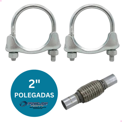 Tubo Universal Flexível Escapamento 2 Polegada + Abraçadeira