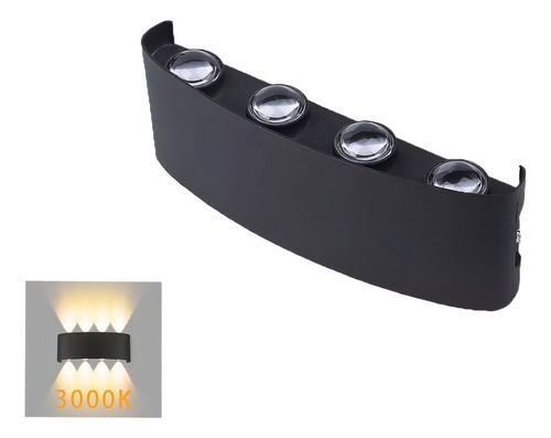 Lampara De Pared 8w Arbotante 8 Luces Luz Cálida