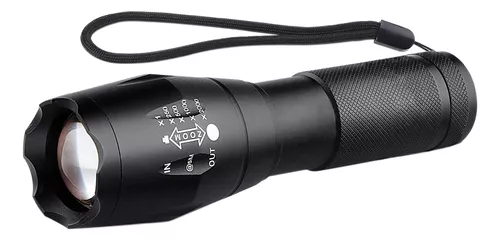 Linterna LED recargable USB resistente al agua con zoom h