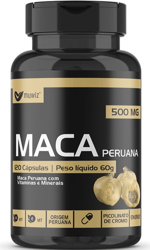 Maça Peruana 500 Mg 120 Cápsulas | Original | Anvisa | Pura